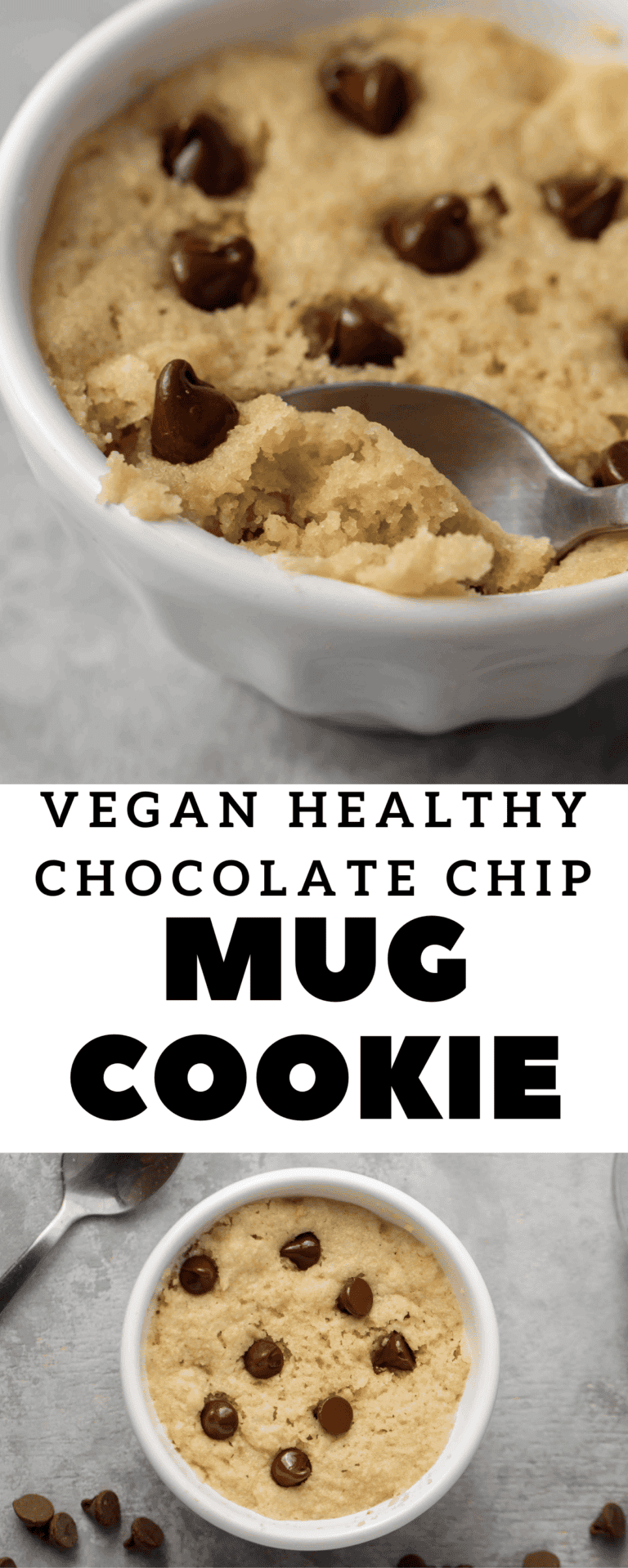 Healthy Chocolate chip Vegan Mug Cookie Lifestyle of a Foodie