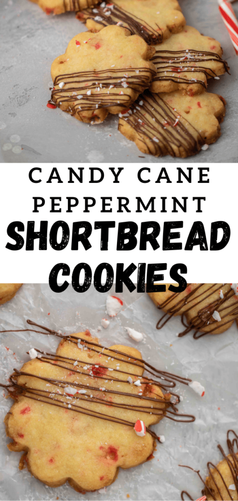 Candy cane peppermint shortbread cookies for pinterest