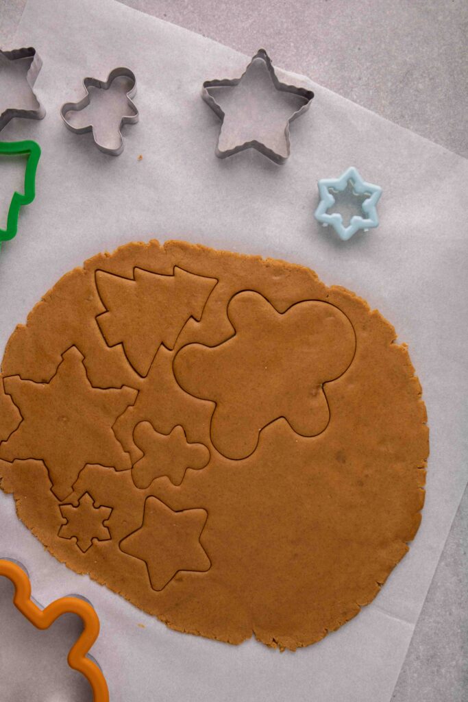 Cutout gingerbread cookies