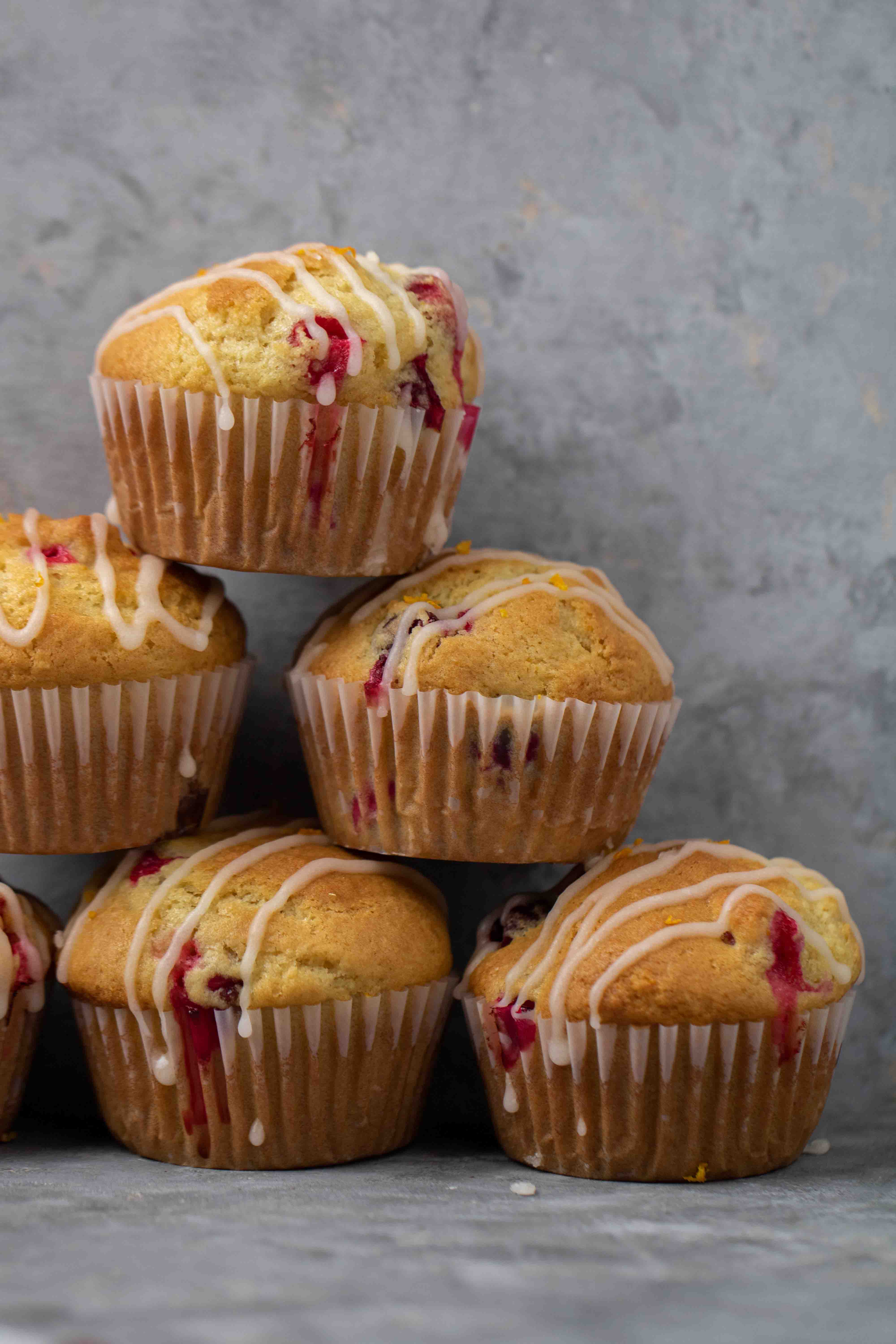 Easy & Moist Cranberry Orange Muffins with Orange Glaze | Lifestyle of
