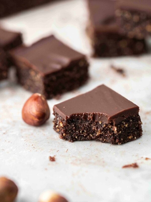 vegan chocolate hazelnut bite