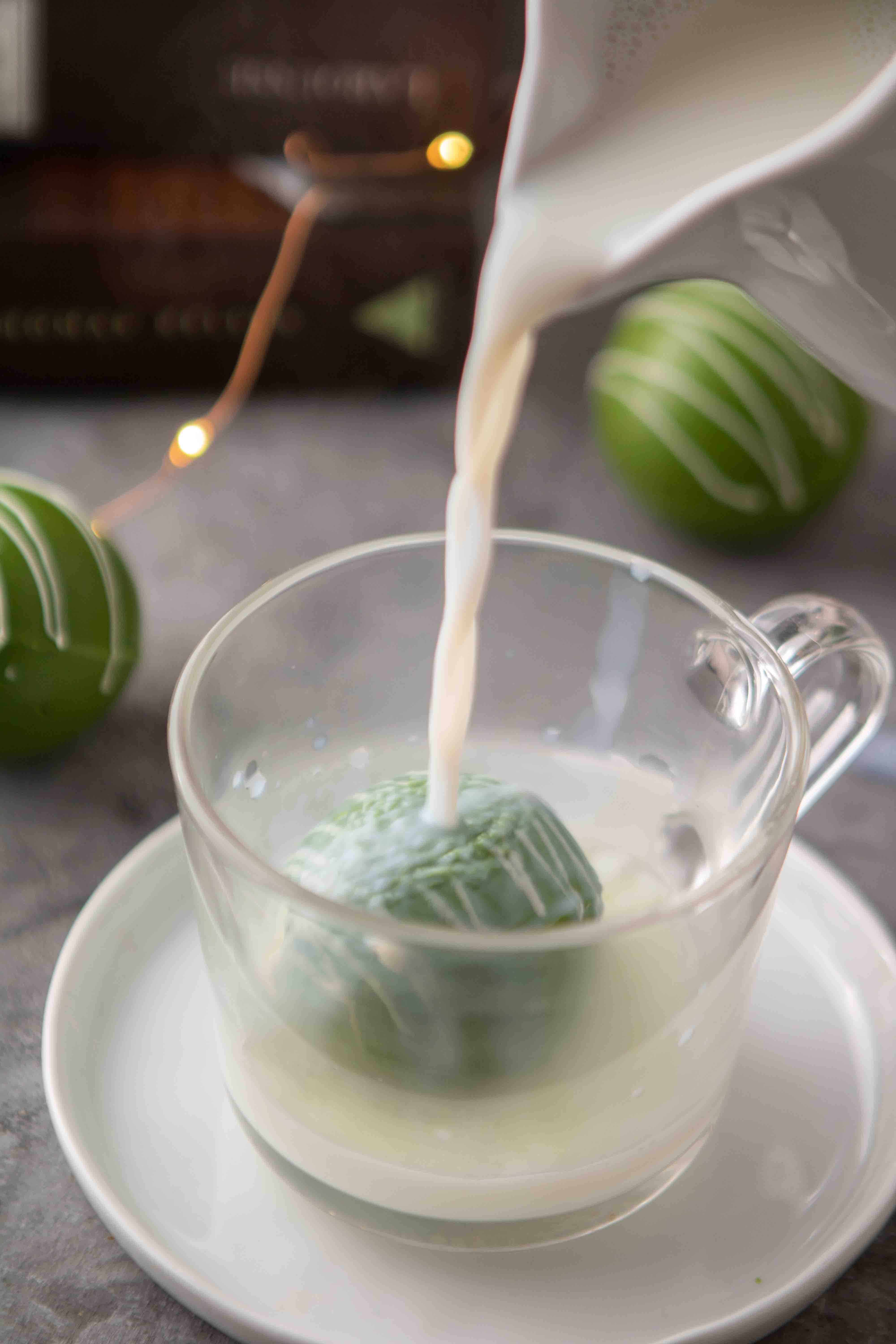 Cute Green Tea Matcha Hot Chocolate Bombs Lifestyle of a Foodie