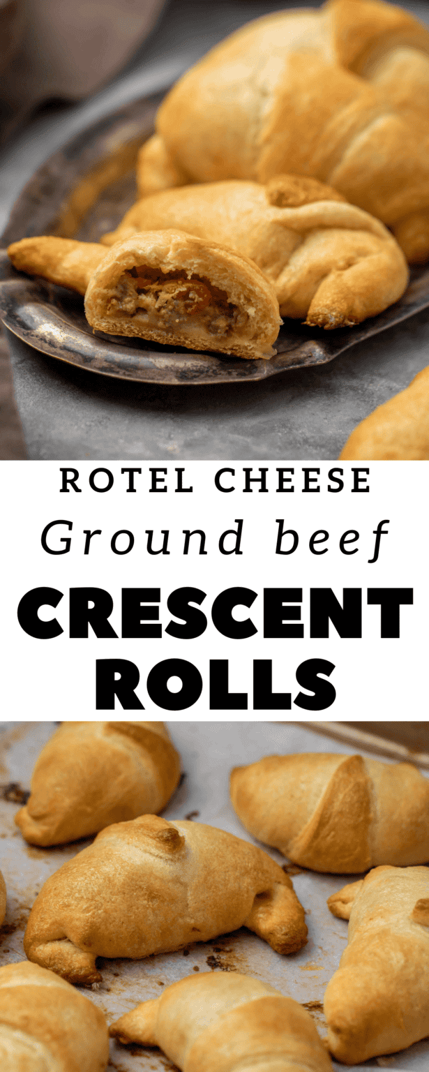 Quick Rotel cheese & ground beef crescent rolls Lifestyle of a Foodie