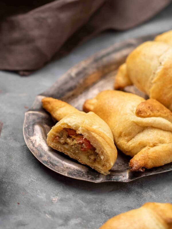 Cheese and ground beef crescent rolls