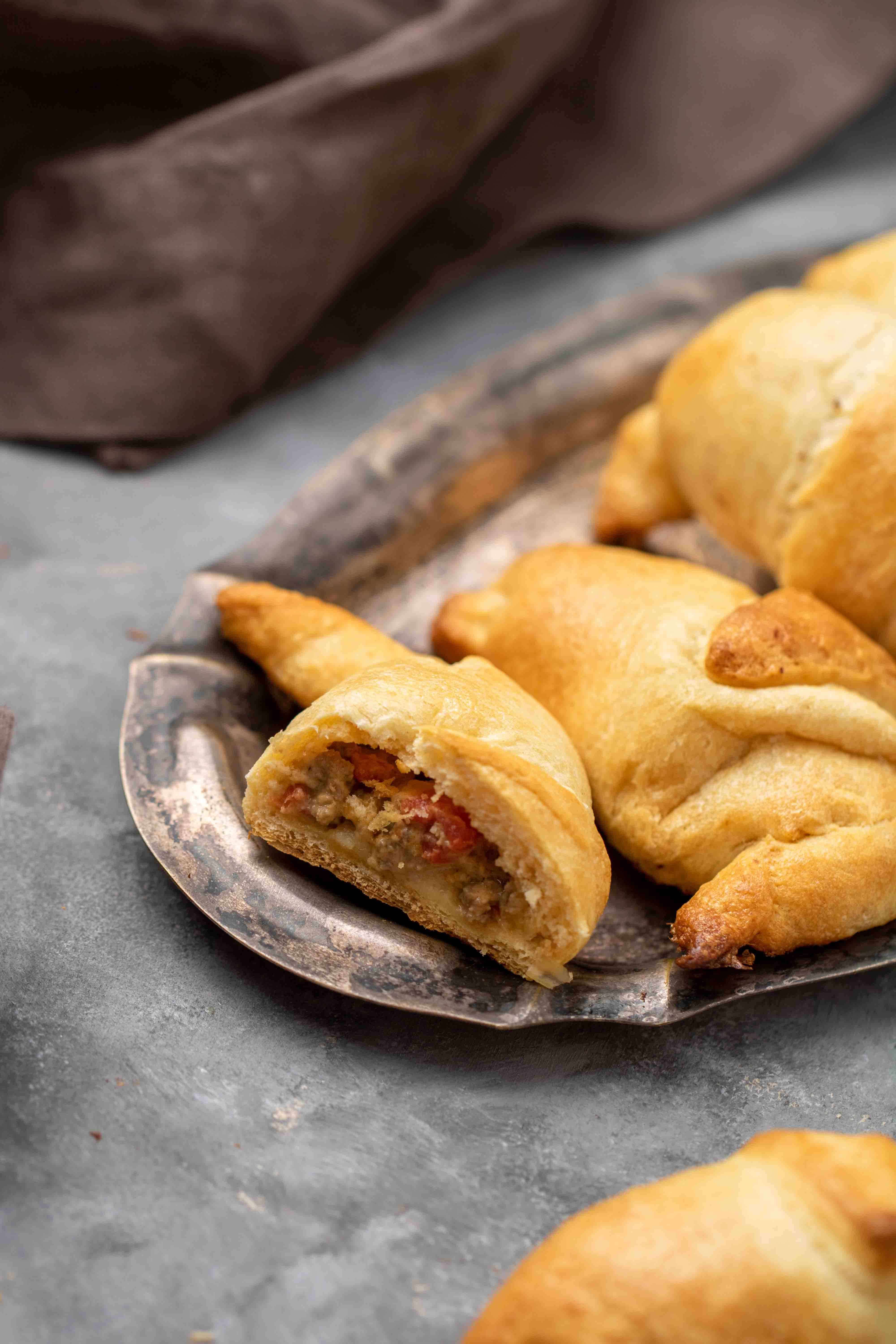 Quick Rotel cheese & ground beef crescent rolls Lifestyle of a Foodie