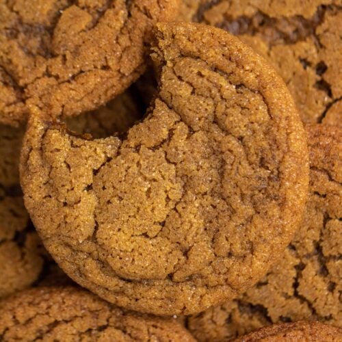 Close up of ginger molasses cookies