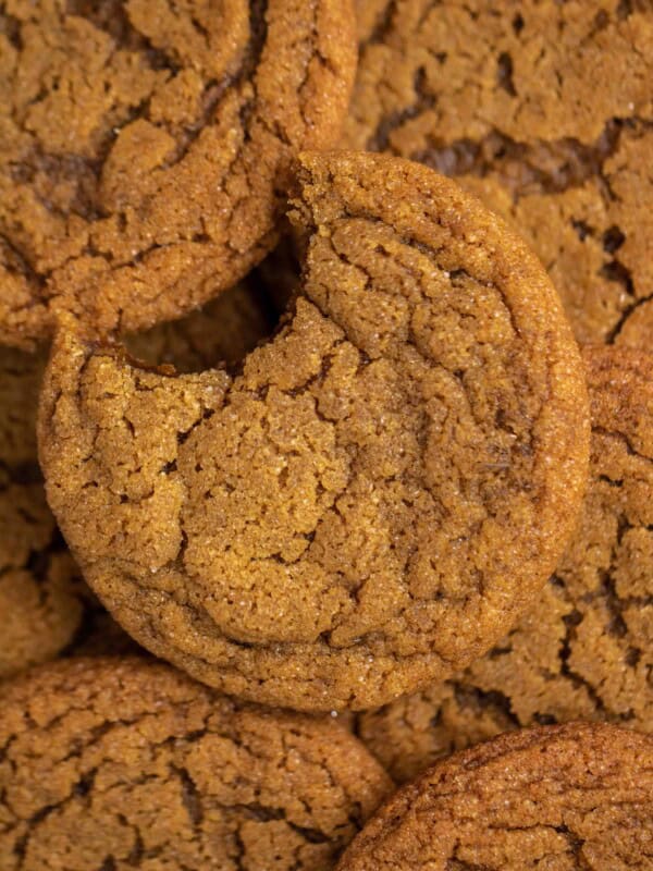 Close up of ginger molasses cookies