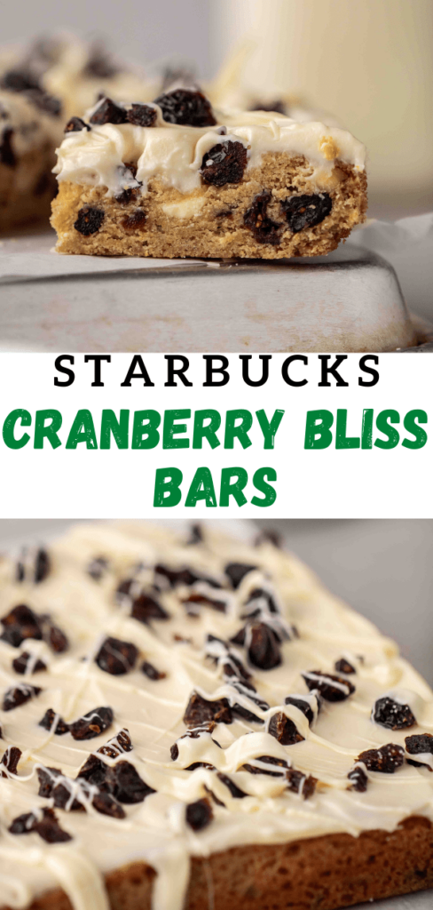 Easy cranberry white chocolate bliss bars