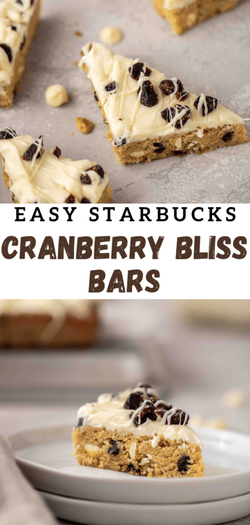 Easy cranberry white chocolate bliss bars