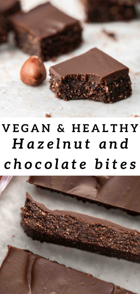 Vegan nutella chocolate hazelnut bars