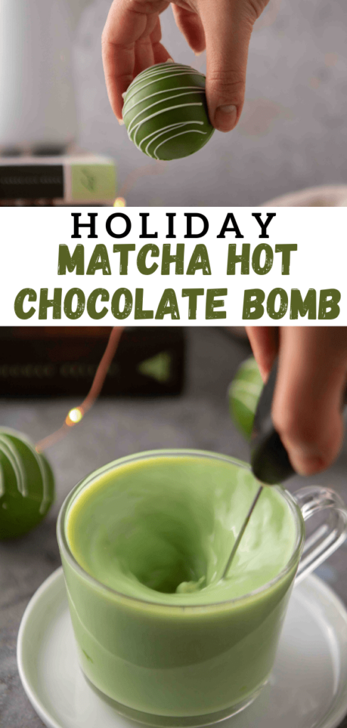 Matcha hot chocolate bomb recipe