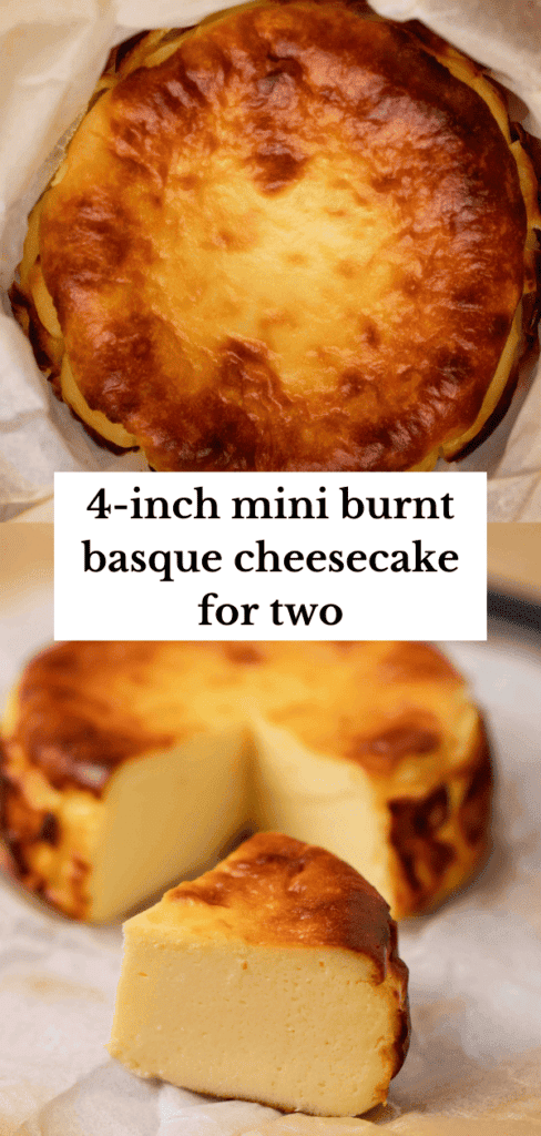 4-inch mini burnt basque cheesecake for two pin