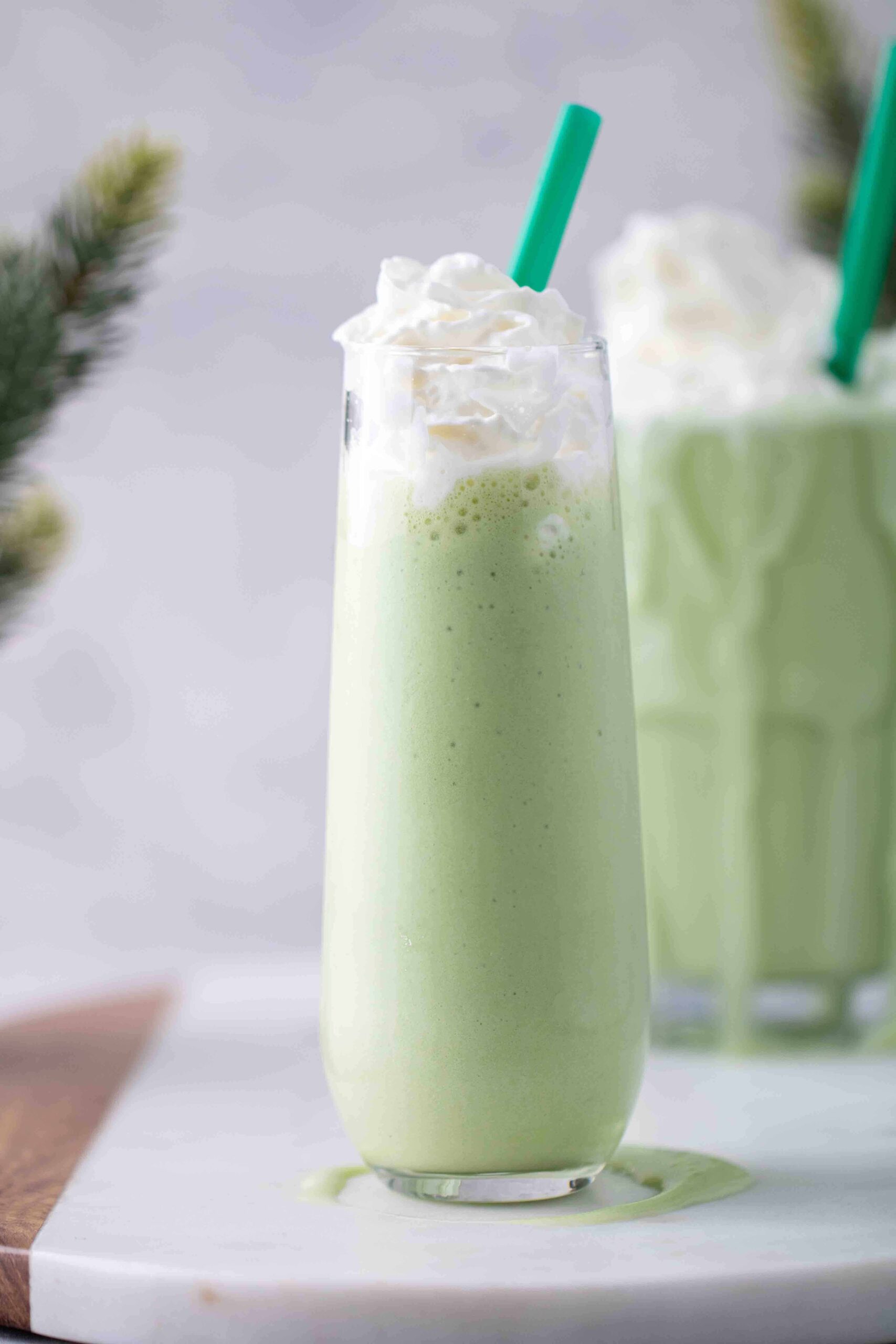 Matcha Frappuccino with a Blueberry Swirl - Del's cooking twist