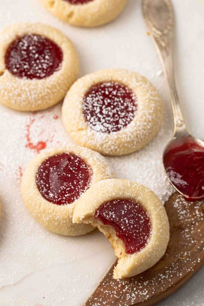 The Best Almond Thumbprint Cookies with Jam - Lifestyle of a Foodie