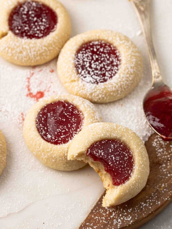 Strawberry thumbprint cookies