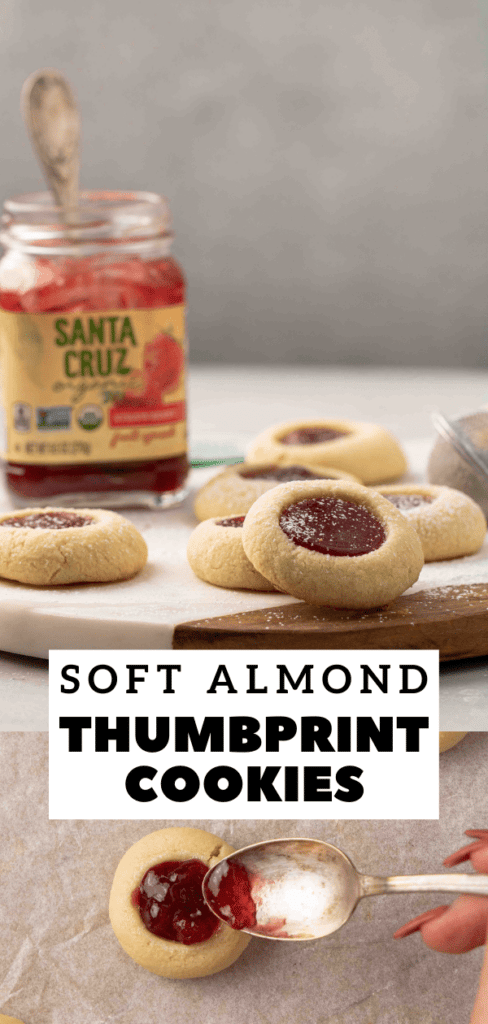 Almond flour thumbprint cookies with jam