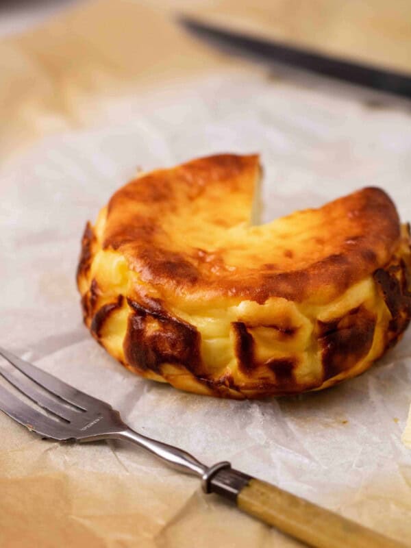 Small burnt basque cheesecake for two