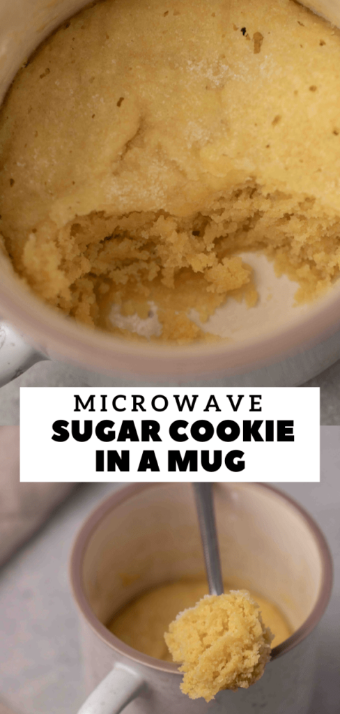 microwave sugar cookie in a mug