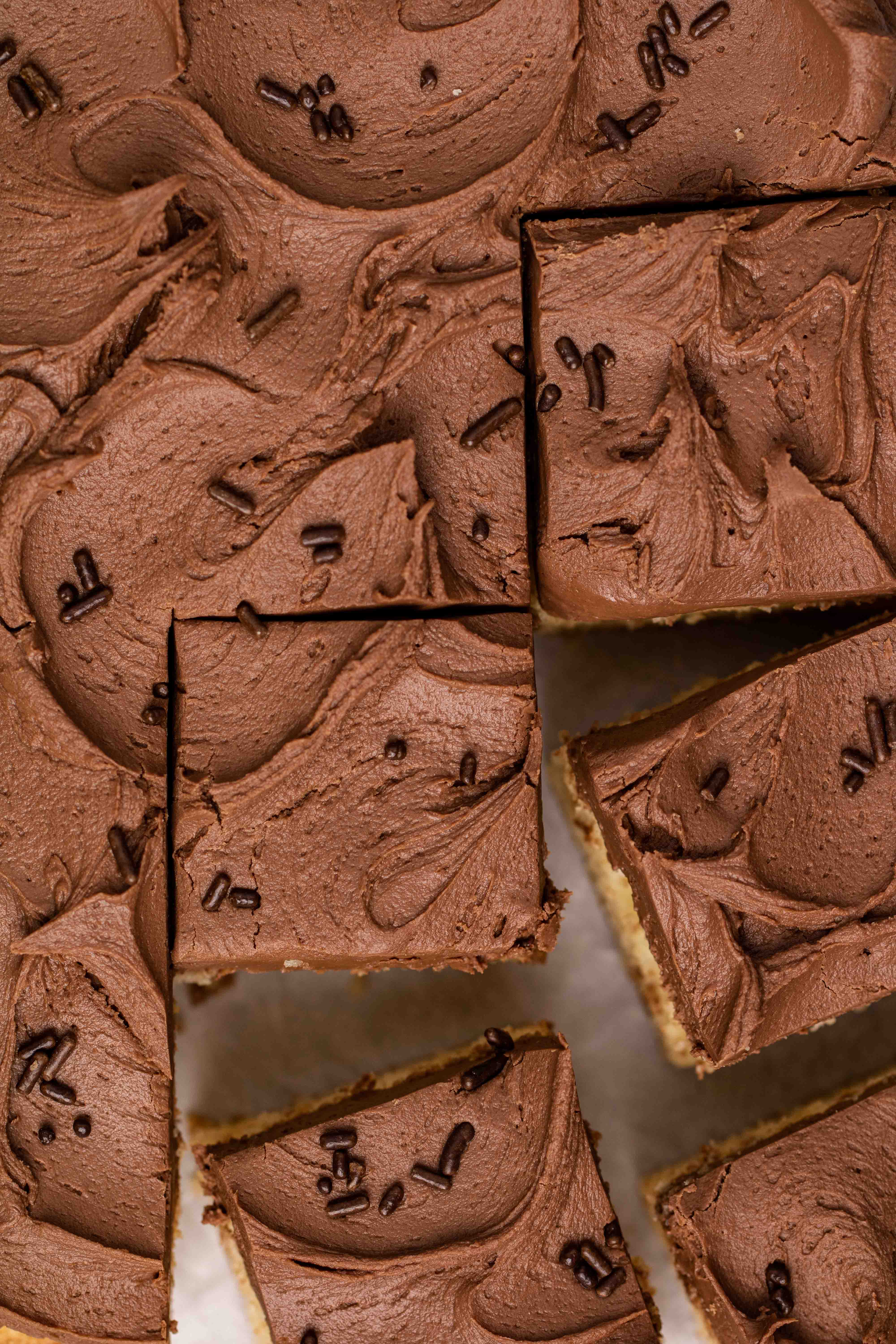 Overhead shot photography of chocolate frosting