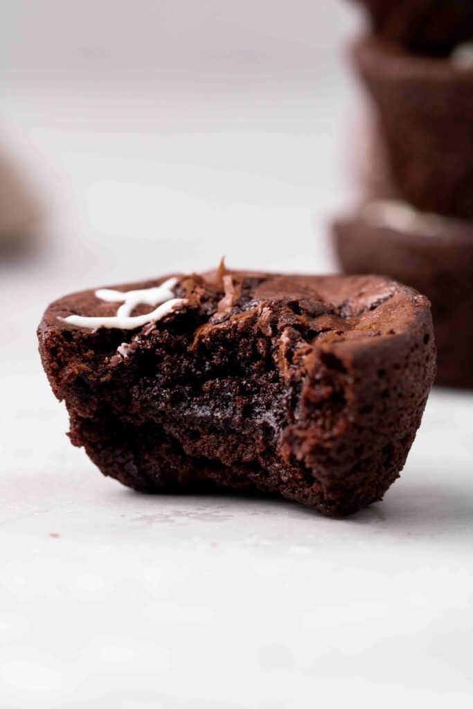 Close up of brownie bite