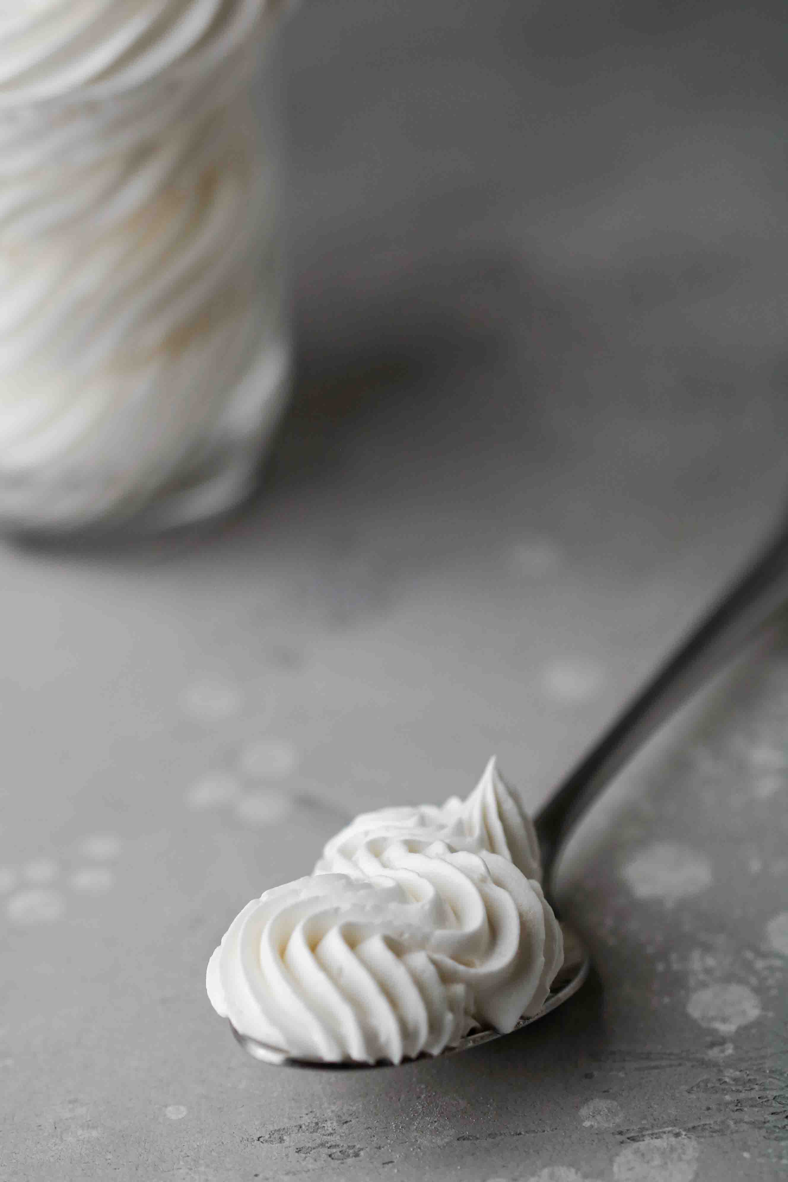 Piped Swiss meringue buttercream