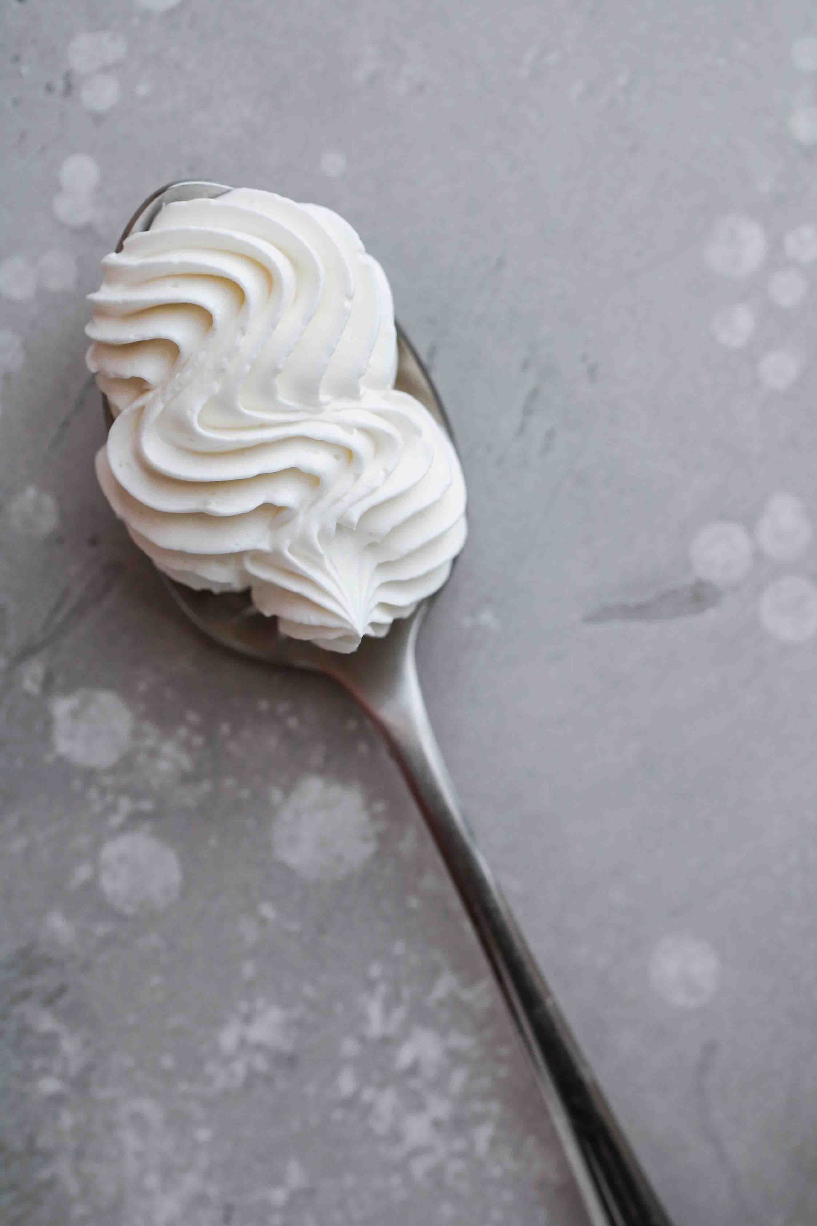 Piped Swiss meringue buttercream