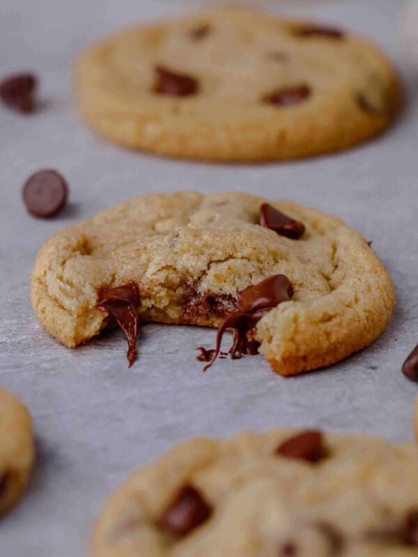 ooey gooey almond flour chocolate chip cookies