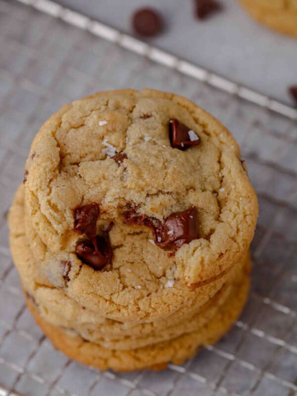 Chocolate chip cookie dough with almond flour