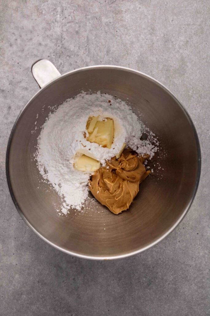 Mix all the ingredients of the peanut butter eggs together
