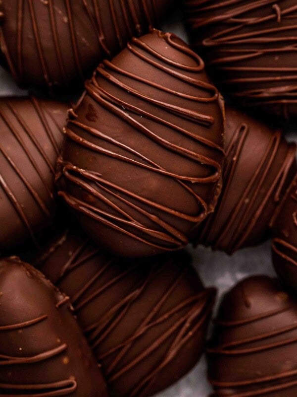 Overhead shot photography of homemade peanut butter egg