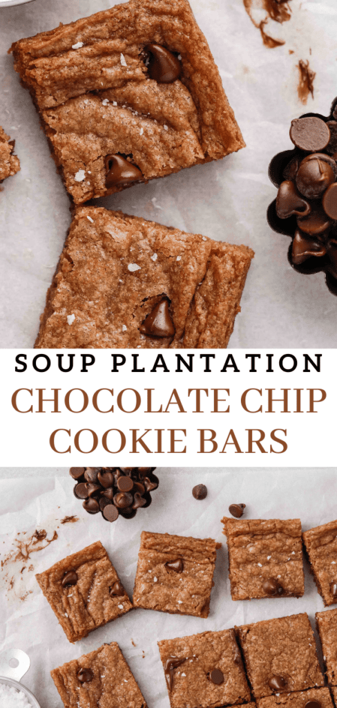 Soup plantation chocolate chip cookie bars