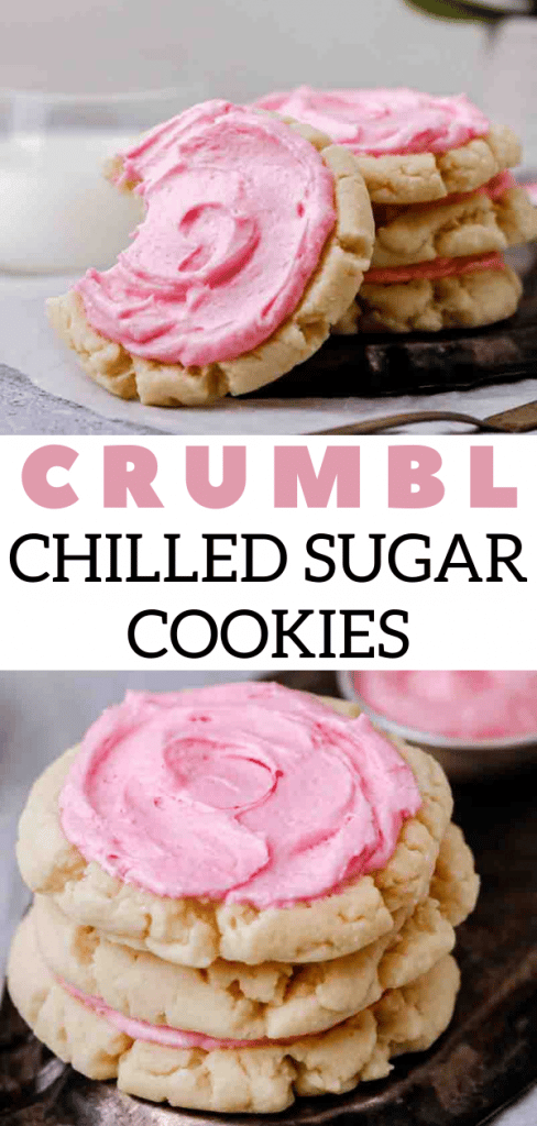 Crumbl sugar cookies with almond frosting