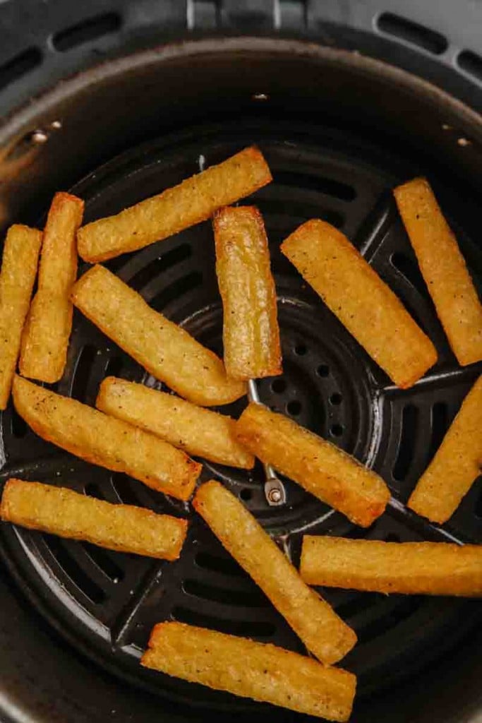 Crispy air fried polenta fries