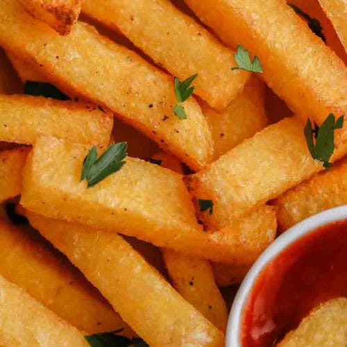 Close up of polenta fries