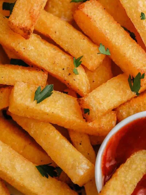 Close up of polenta fries