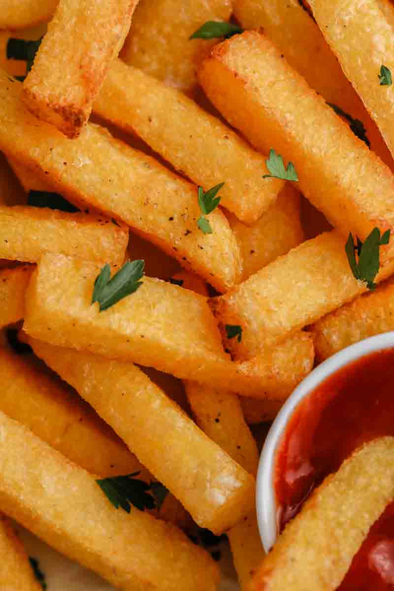 Close up of polenta fries