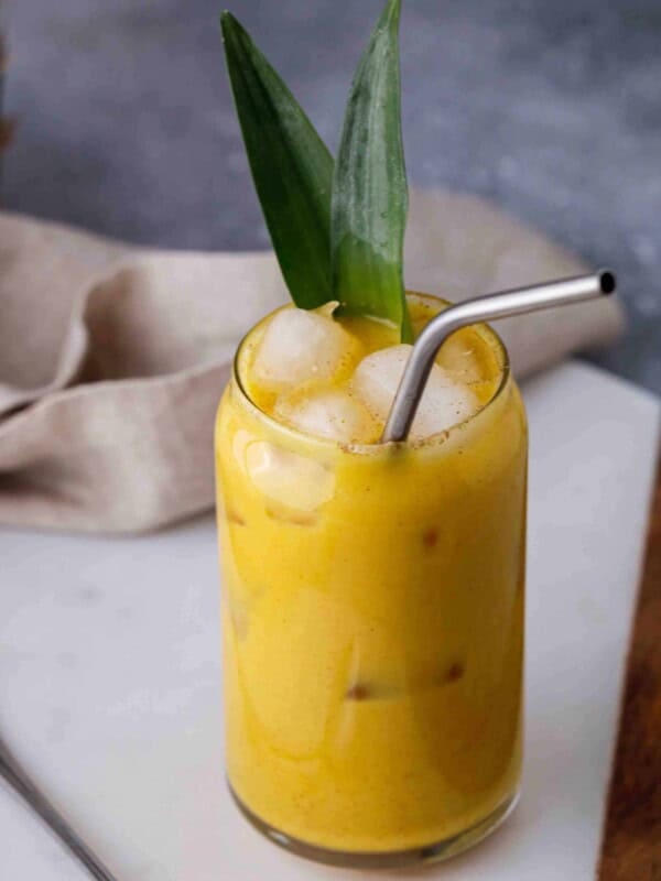 Iced golden ginger drink