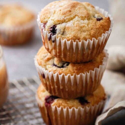 blueberry boxed pancake muffins