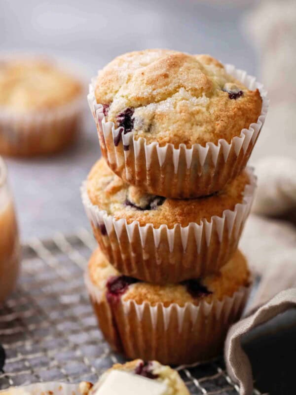 blueberry boxed pancake muffins