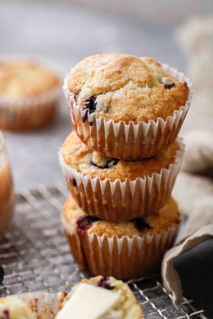 blueberry boxed pancake muffins