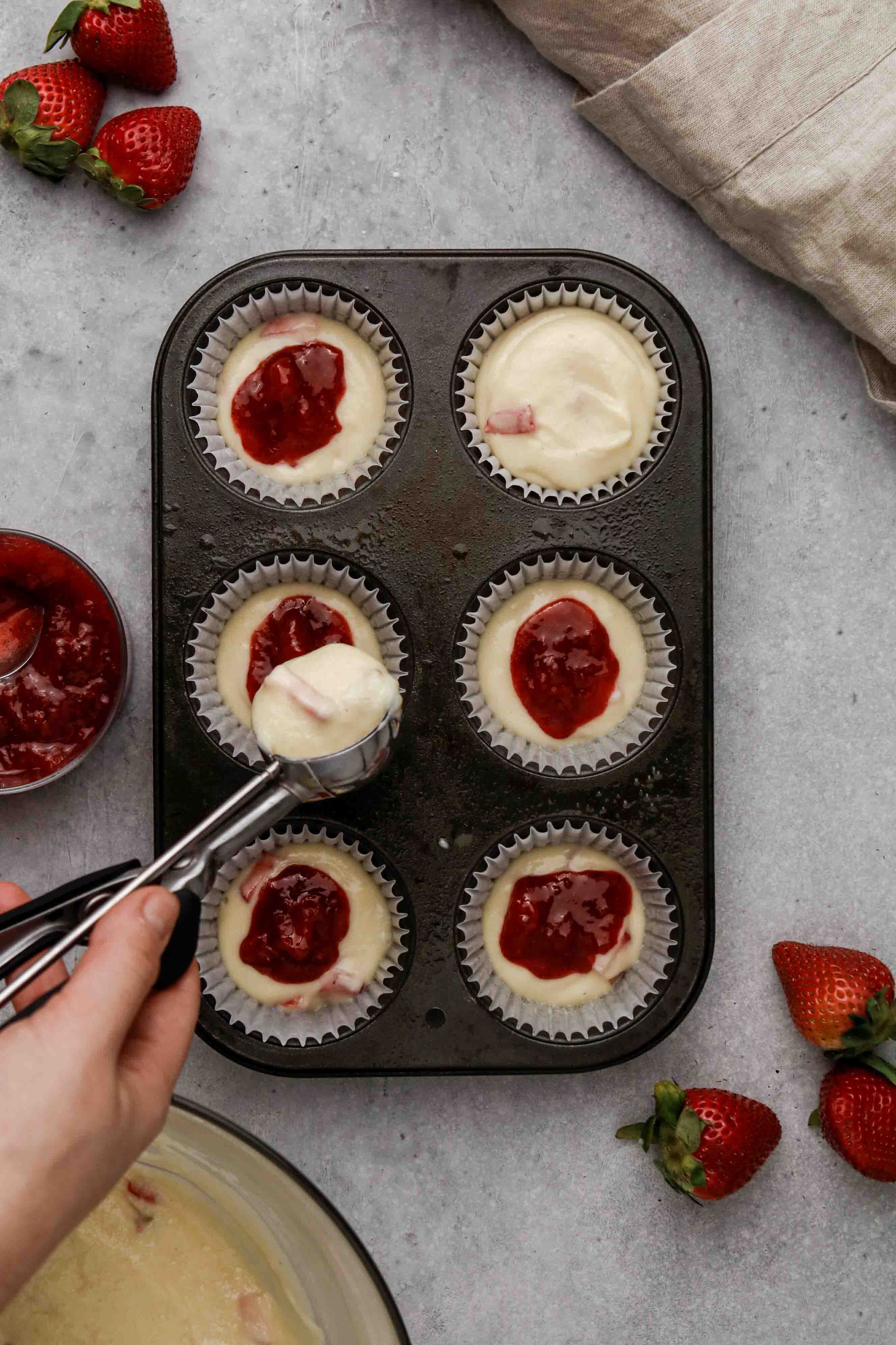 Strawberry JamFilled Muffins with Streusel Topping Lifestyle of a Foodie