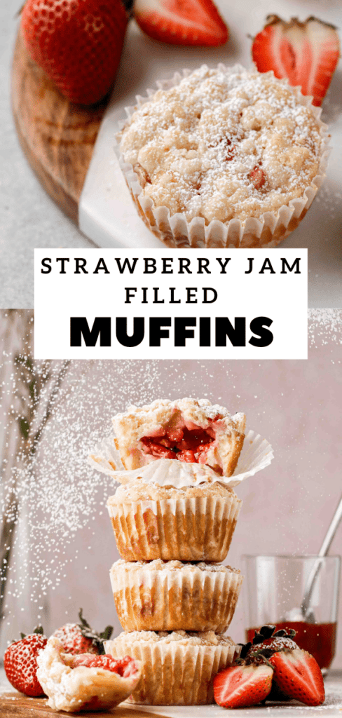Strawberry muffins with streusel