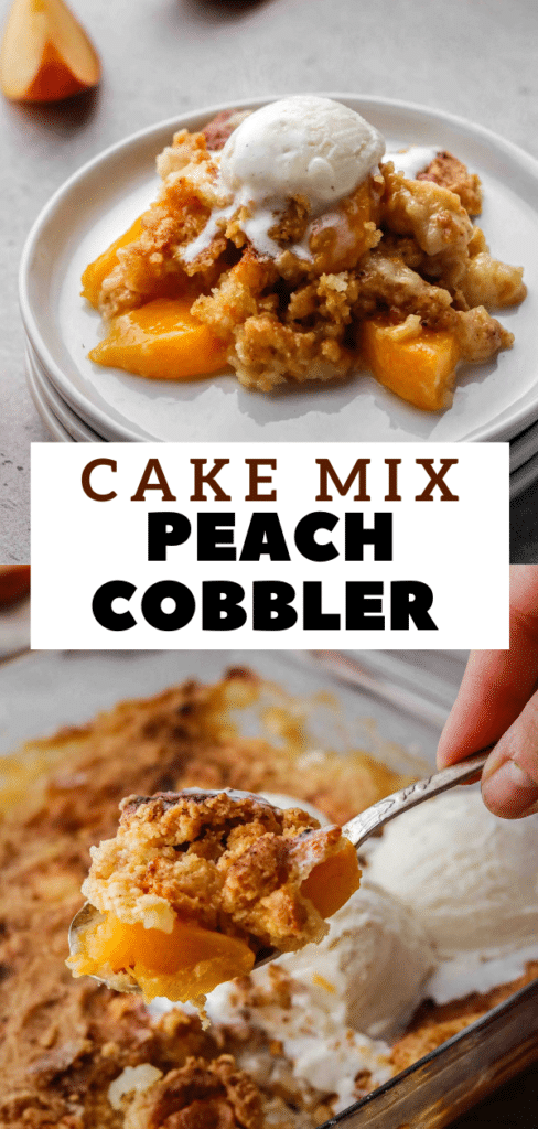 Cake mix fruit cobbler