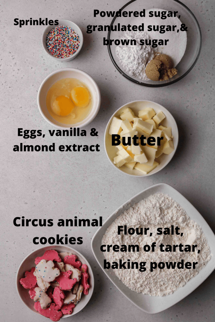 Circus animal sugar cookie ingredients