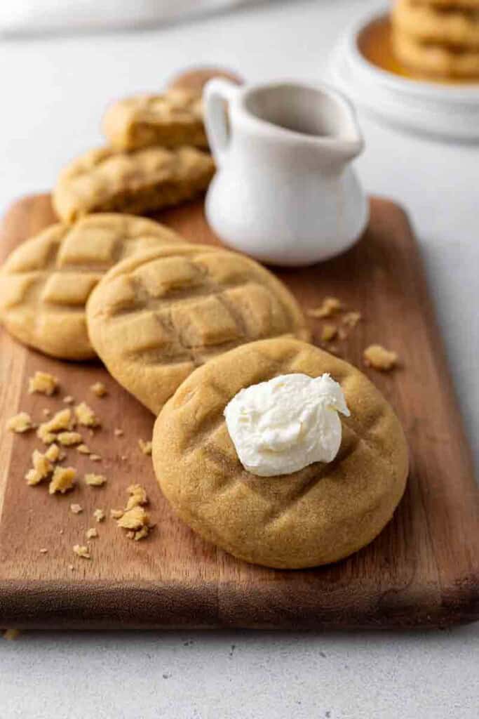 CRUMBL cookies on a cutting board