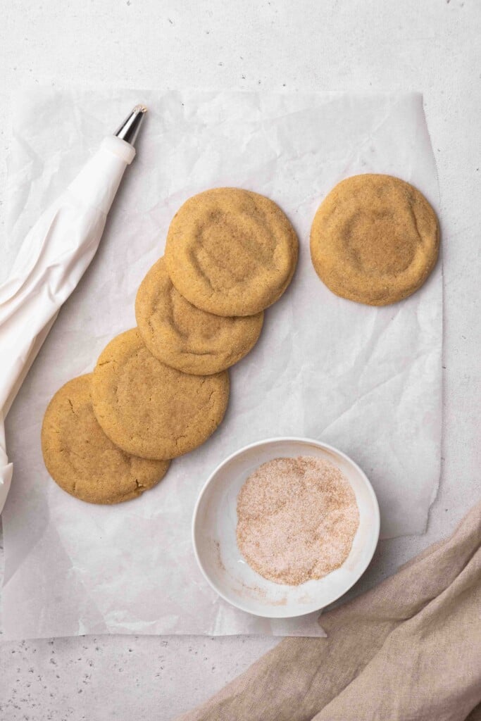 Baked unfrosted cinnamon sugar cookies