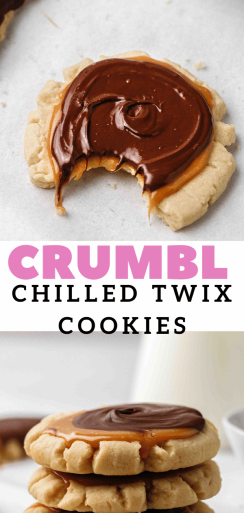 Crumbl Chilled cookie with caramel and chocolate