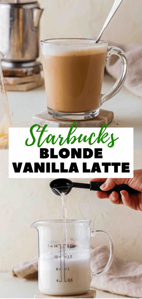 Blonde vanilla latte