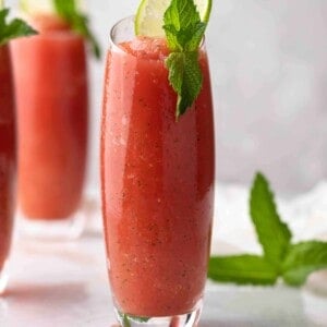 Summer mint watermelon slushie
