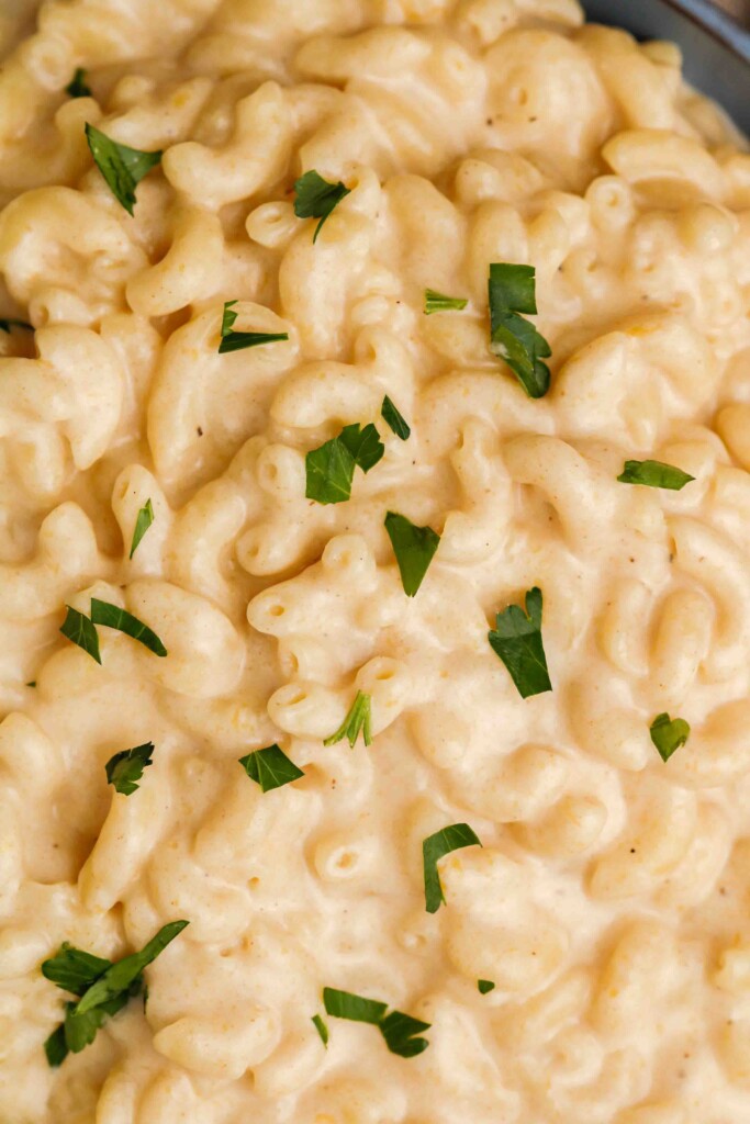 Close up of the mac and cheese